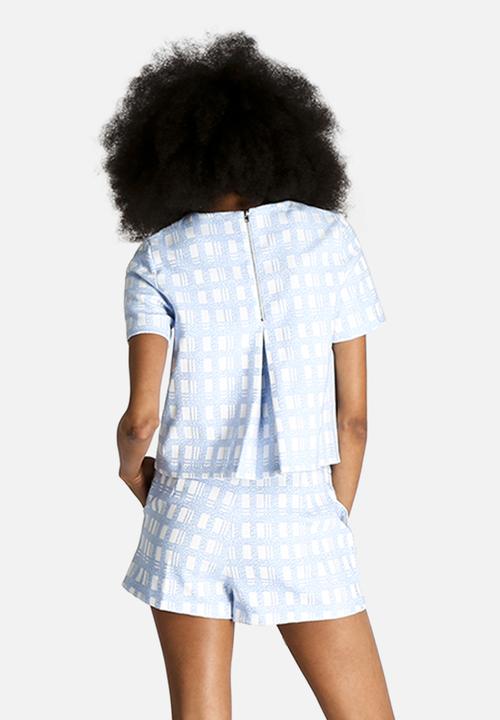 Dahlia - Textured Check Top