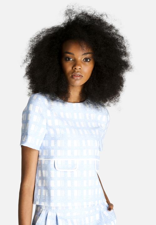 Dahlia - Textured Check Top