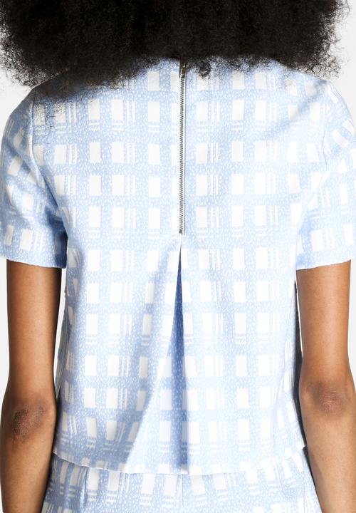 Dahlia - Textured Check Top