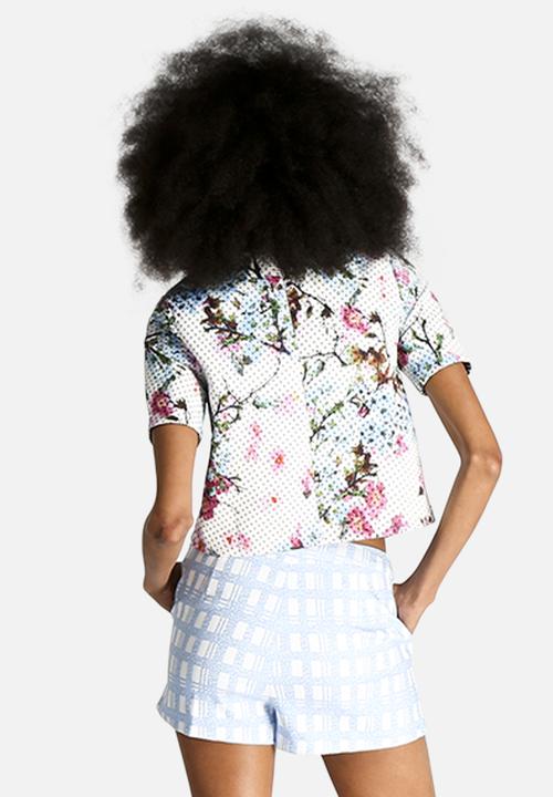 Dahlia - Spot and Flower Boxy Top