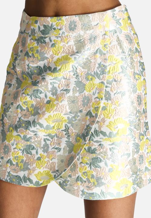 Dahlia - Pastel Jacquard Wrap Skirt