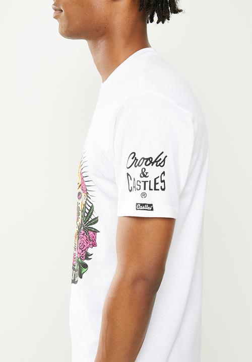 Crooks & Castle - Cypress hill skull tee - white