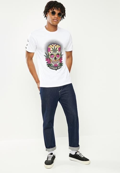 Crooks & Castle - Cypress hill skull tee - white