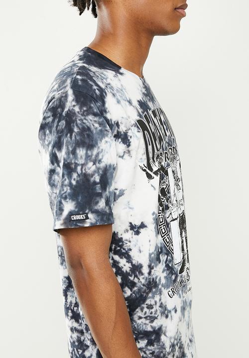 Crooks & Castle - Death row/crooks angels tie dye tee - black