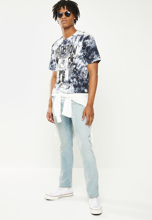 Crooks & Castle - Death row/crooks angels tie dye tee - black