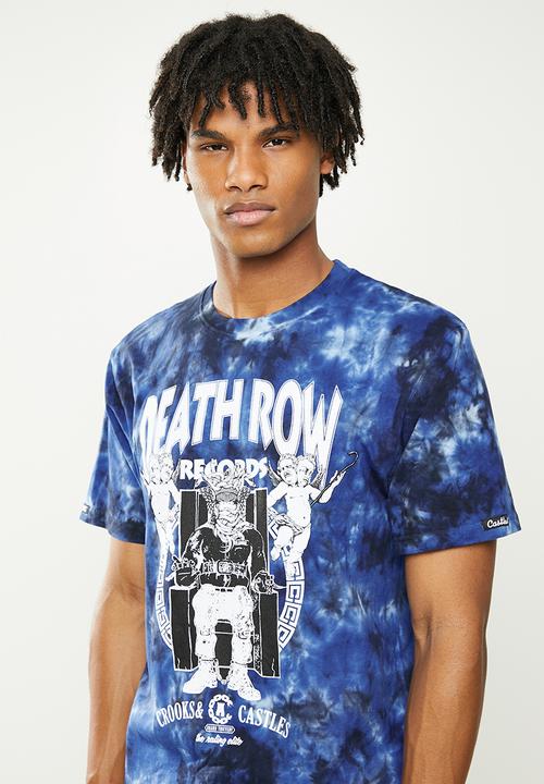 Crooks & Castle - Death row/crooks angels tie dye tee - mid-blue