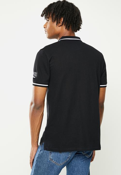 Crooks & Castle - Knit short sleeve polo - black