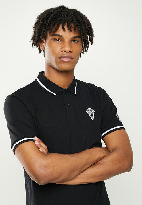 Crooks & Castle - Knit short sleeve polo - black