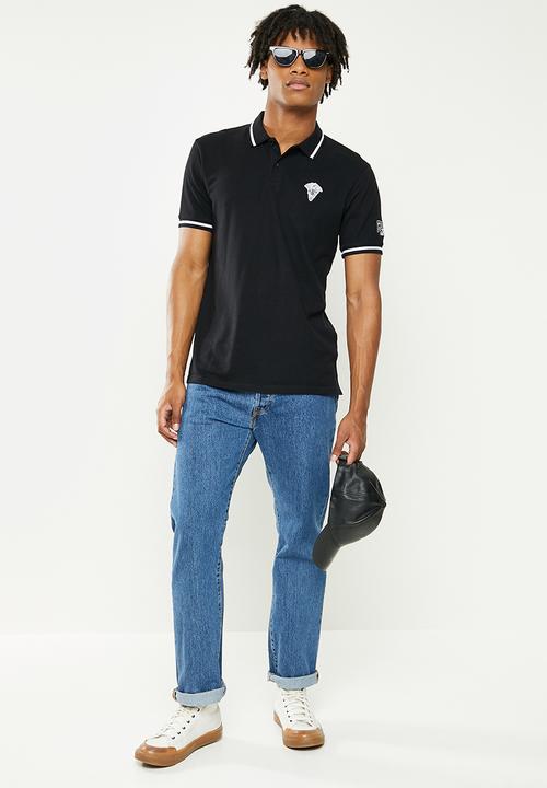 Crooks & Castle - Knit short sleeve polo - black