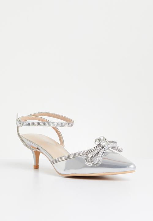 Miss Black - Pinafore1 heel - silver