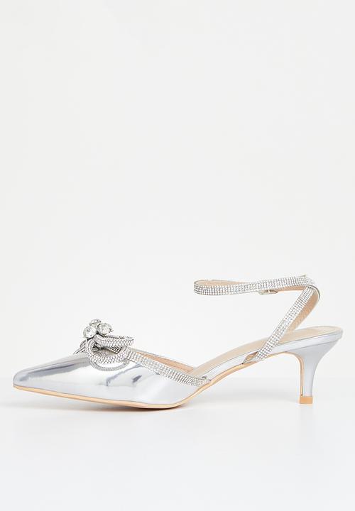 Miss Black - Pinafore1 heel - silver