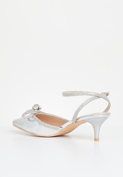 Miss Black - Pinafore1 heel - silver