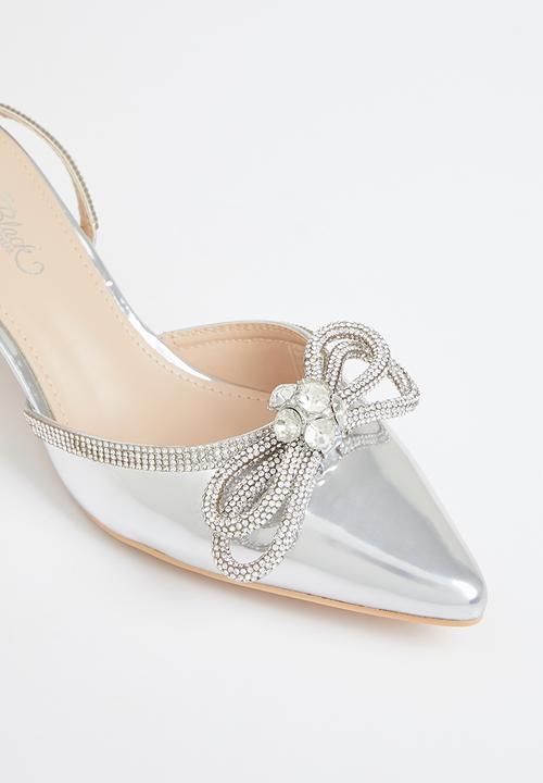 Miss Black - Pinafore1 heel - silver