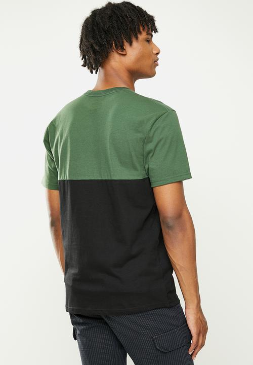 Vans - Colorblock tee - green & black