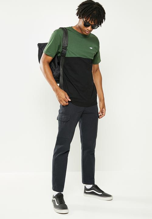 Vans - Colorblock tee - green & black