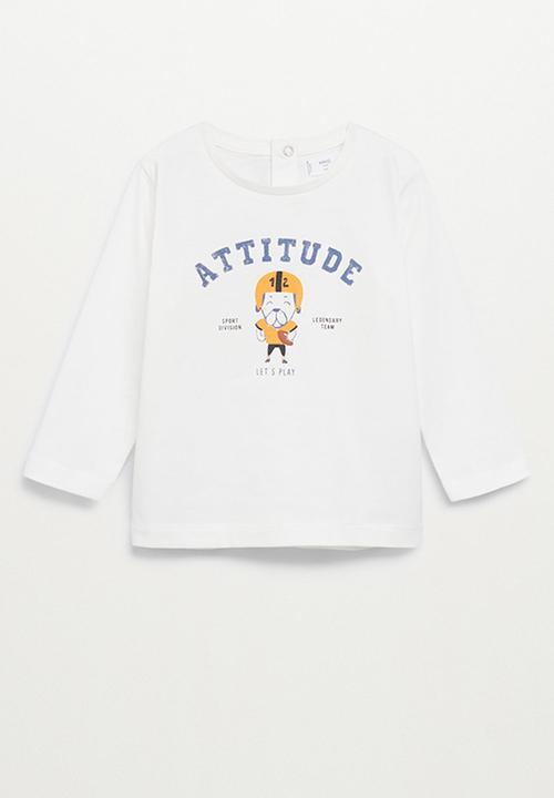MANGO - T-shirt attitude - white