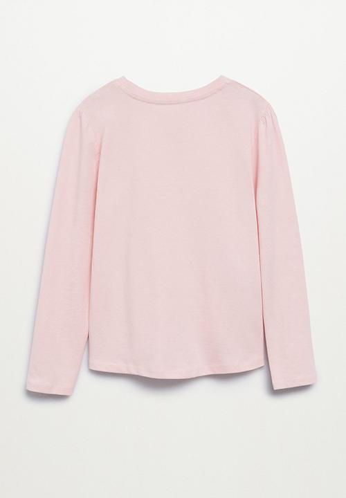 MANGO - T-shirt basica1 - pink