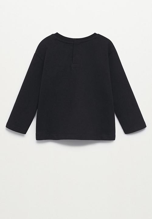 MANGO - T-shirt tiger - black