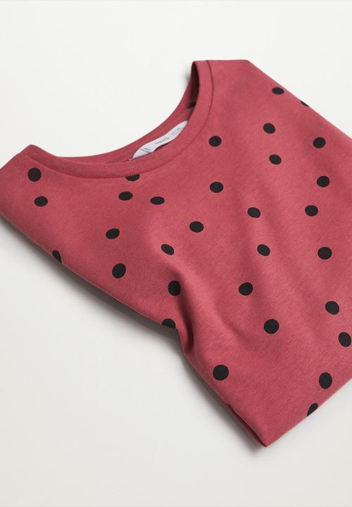 MANGO - T-shirt basicap - pink
