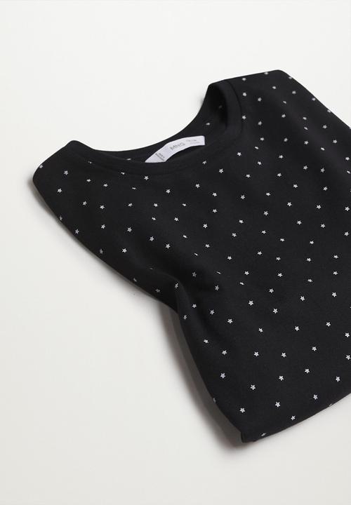 MANGO - T-shirt basicap - black