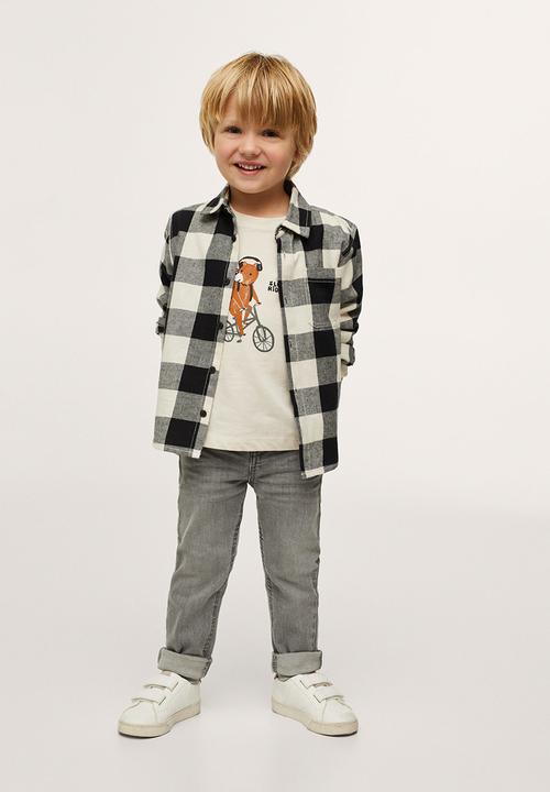 MANGO - Jeans slimb - grey 
