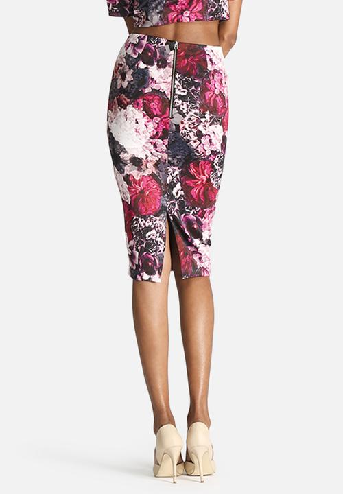 Bardot - Winter Floral Midi Skirt