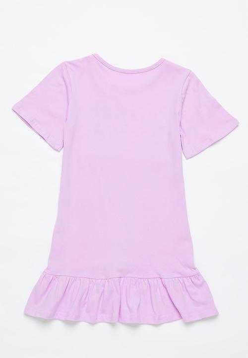 Pop Candy - 2 Pack drop waist dress - lilac & navy