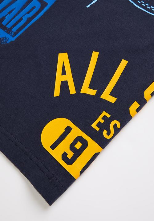 Converse - Cnvb logo all over layout tee - navy