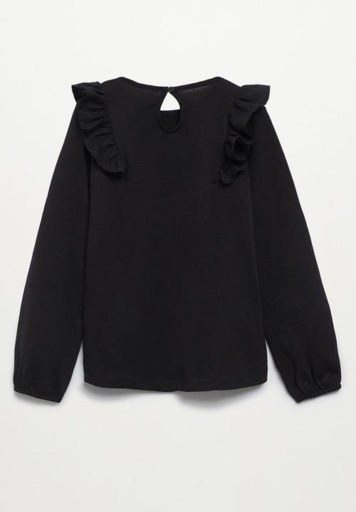MANGO - T-shirt danae - black