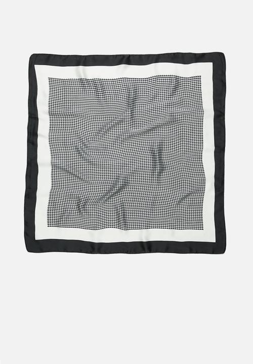 Superbalist - Multistripe neckerchief - black & white 
