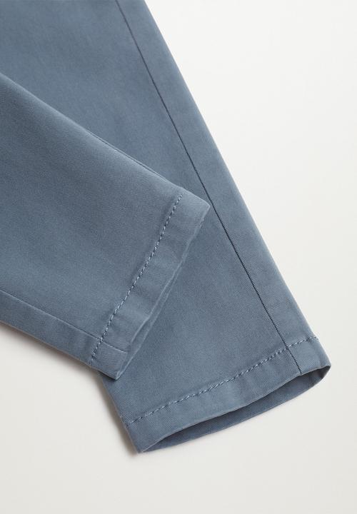 MANGO - Trousers cord - medium blue