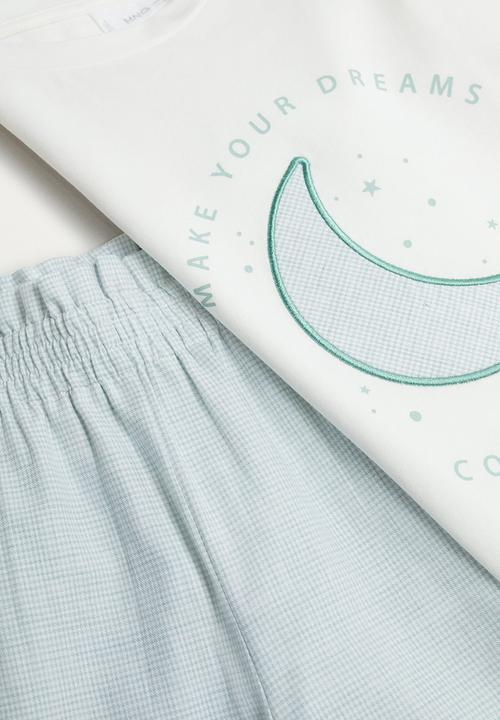 MANGO - Pyjamas arlet - white/blue