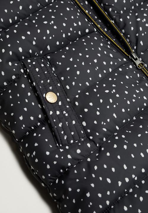 MANGO - Anorak alilong - black & white