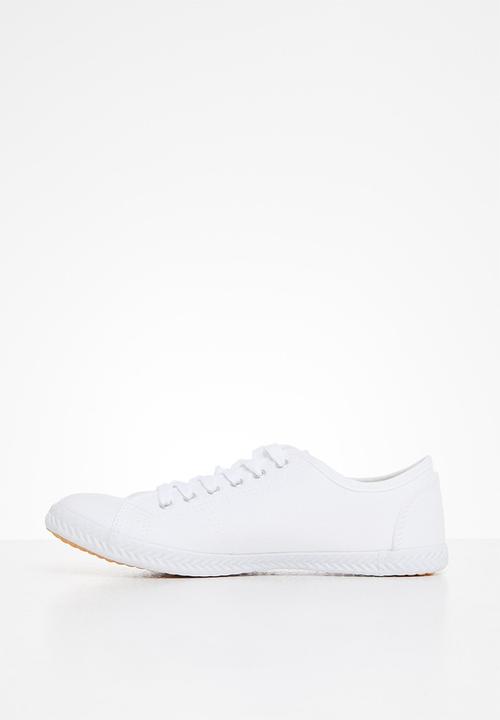 TOMY - Tomy 6 eyelet lace up -  white