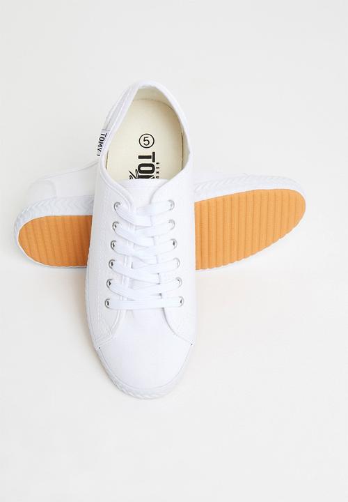 TOMY - Tomy 6 eyelet lace up -  white