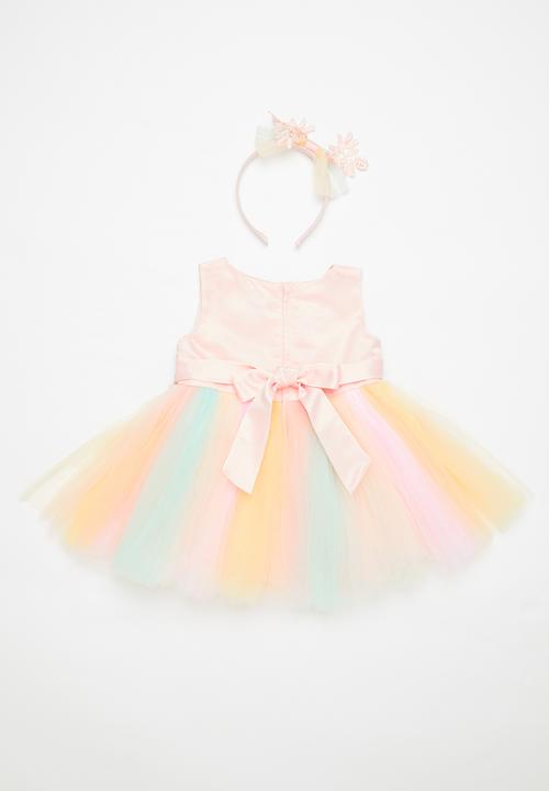 Pop Candy - Girls multi colour occasion dress - multi