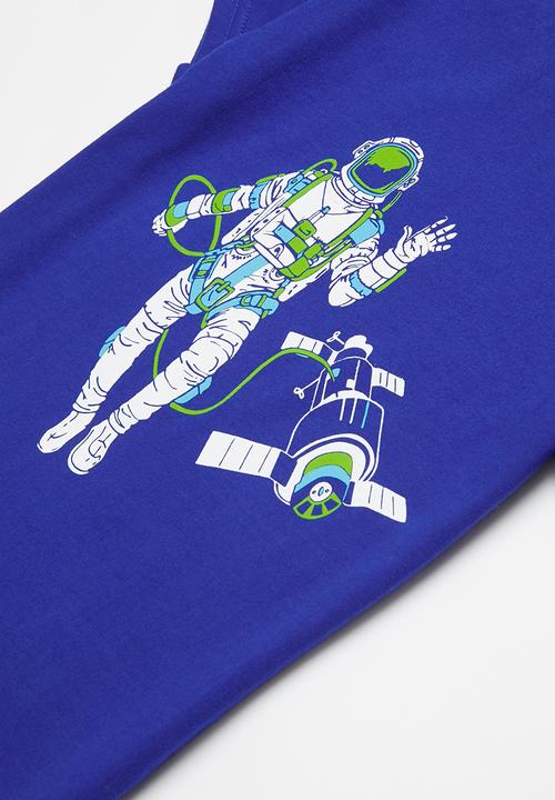 Superbalist - Boys nasa tee & shorts pj set - blue