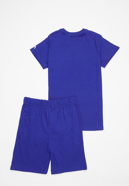 Superbalist Kids - Boys nasa tee & shorts pj set - blue