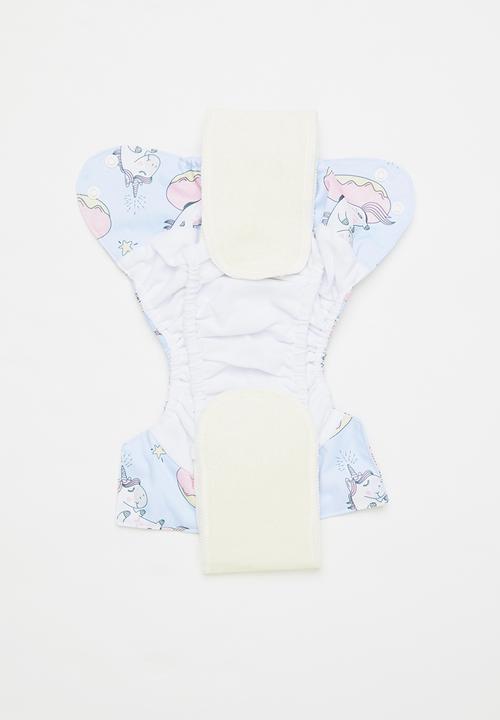 Bamboo Baby - Newborn all in one nappy - unicorn print 