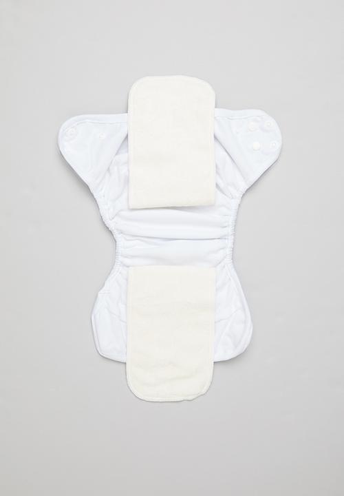 Bamboo Baby - All in one nappy - white