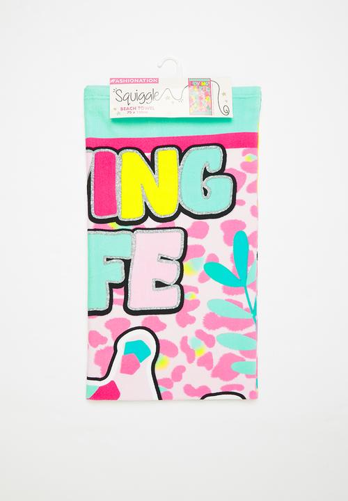 Character Group - Wild child beach towel - pink