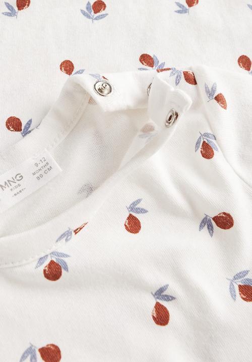 MANGO - T-shirt pera - off white 