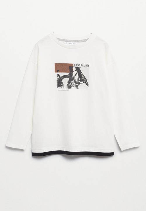 MANGO - T-shirt zoom - off white 