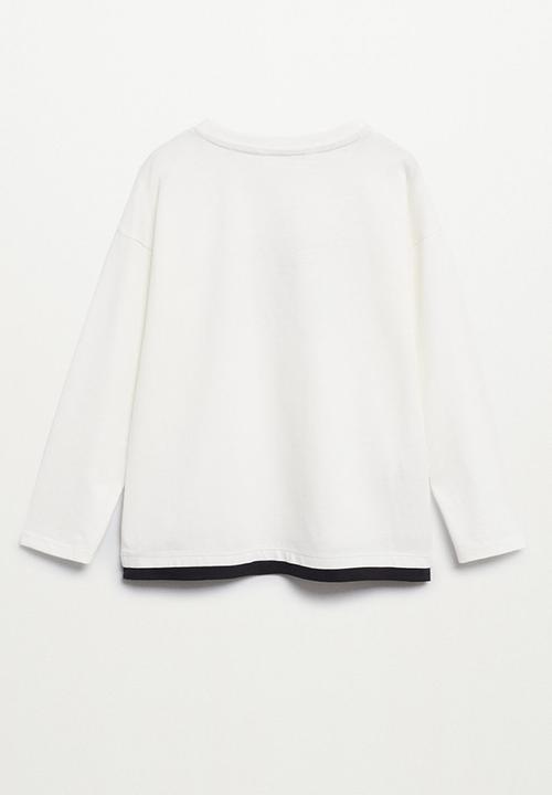 MANGO - T-shirt zoom - off white 