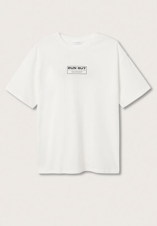 MANGO - T-shirt run - off white 