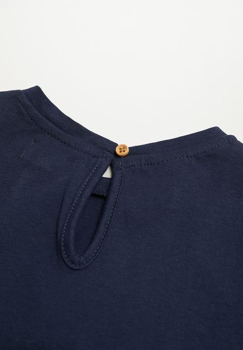 MANGO - T-shirt birdy - navy