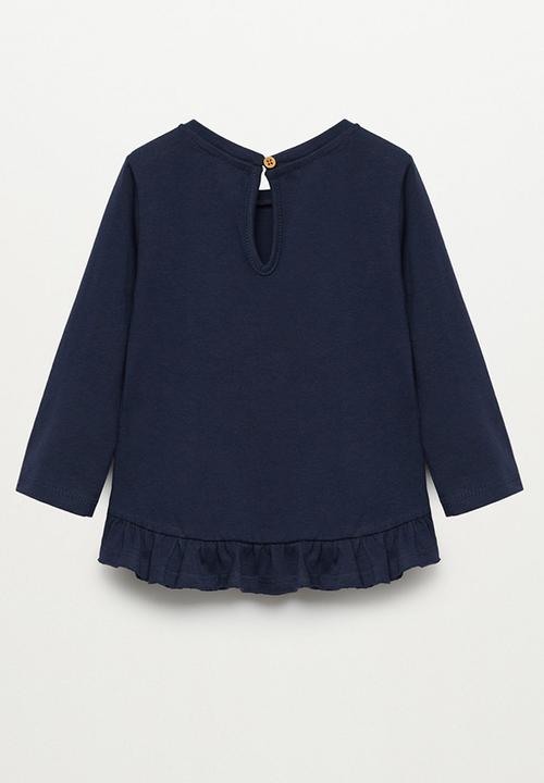 MANGO - T-shirt birdy - navy