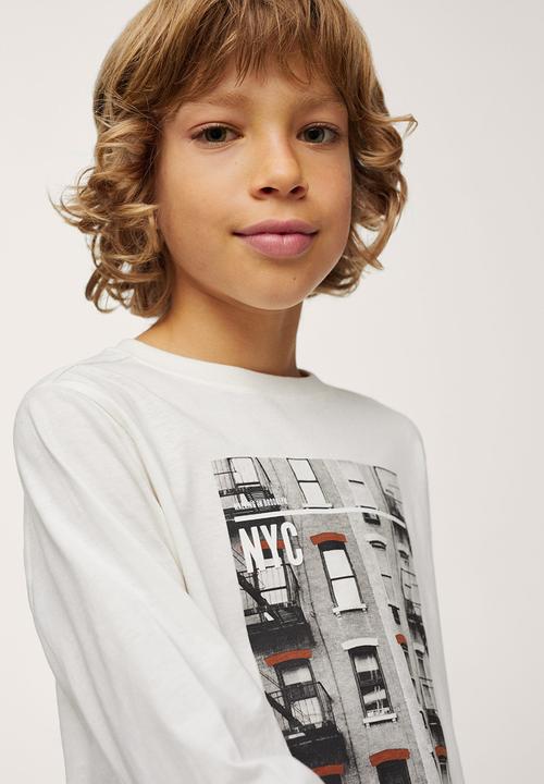 MANGO - T-shirt walking - off white 