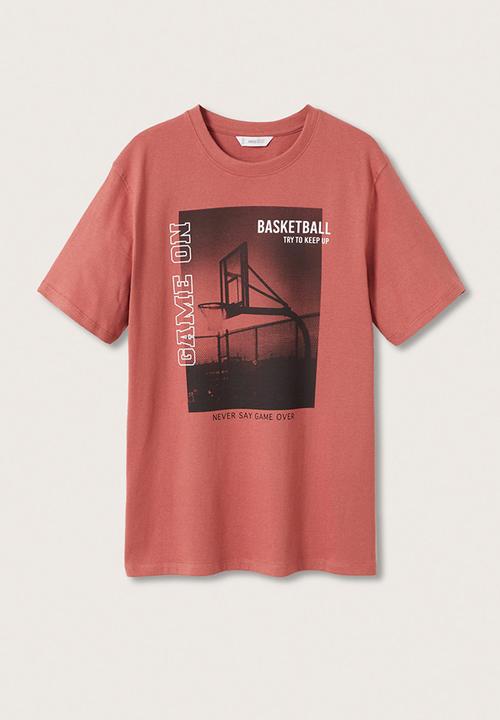 MANGO - T-shirt basket - red
