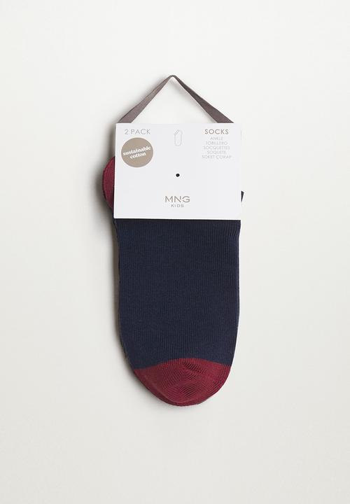 MANGO - Socks happy - grey & navy 